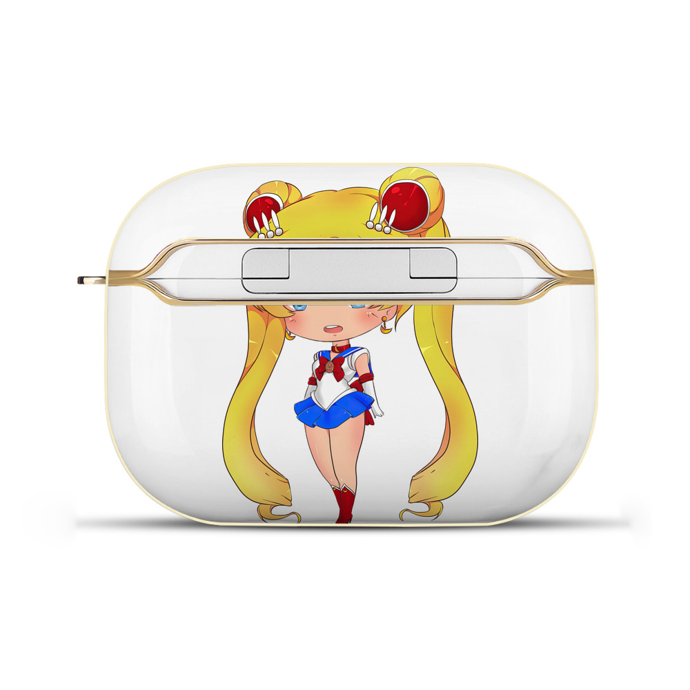 （画像用） 美少女戦士セーラームーン 月野 うさぎ つきの うさぎ Sailor Moon Tsukino Usagi 【AirPods Pro用】ハードシェル保護ケース｜耐衝撃・防指紋・カラビナ付き商品仕様