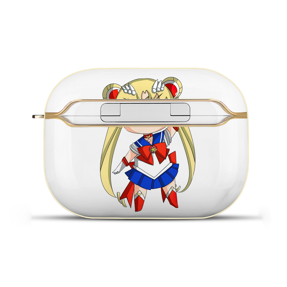 （画像用） 美少女戦士セーラームーン 月野 うさぎ つきの うさぎ Sailor Moon Tsukino Usagi 【AirPods Pro用】ハードシェル保護ケース｜耐衝撃・防指紋・カラビナ付き商品仕様