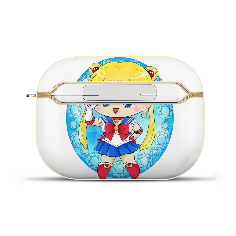 （画像用） 美少女戦士セーラームーン 月野 うさぎ つきの うさぎ Sailor Moon Tsukino Usagi 【AirPods Pro用】ハードシェル保護ケース｜耐衝撃・防指紋・カラビナ付き商品仕様