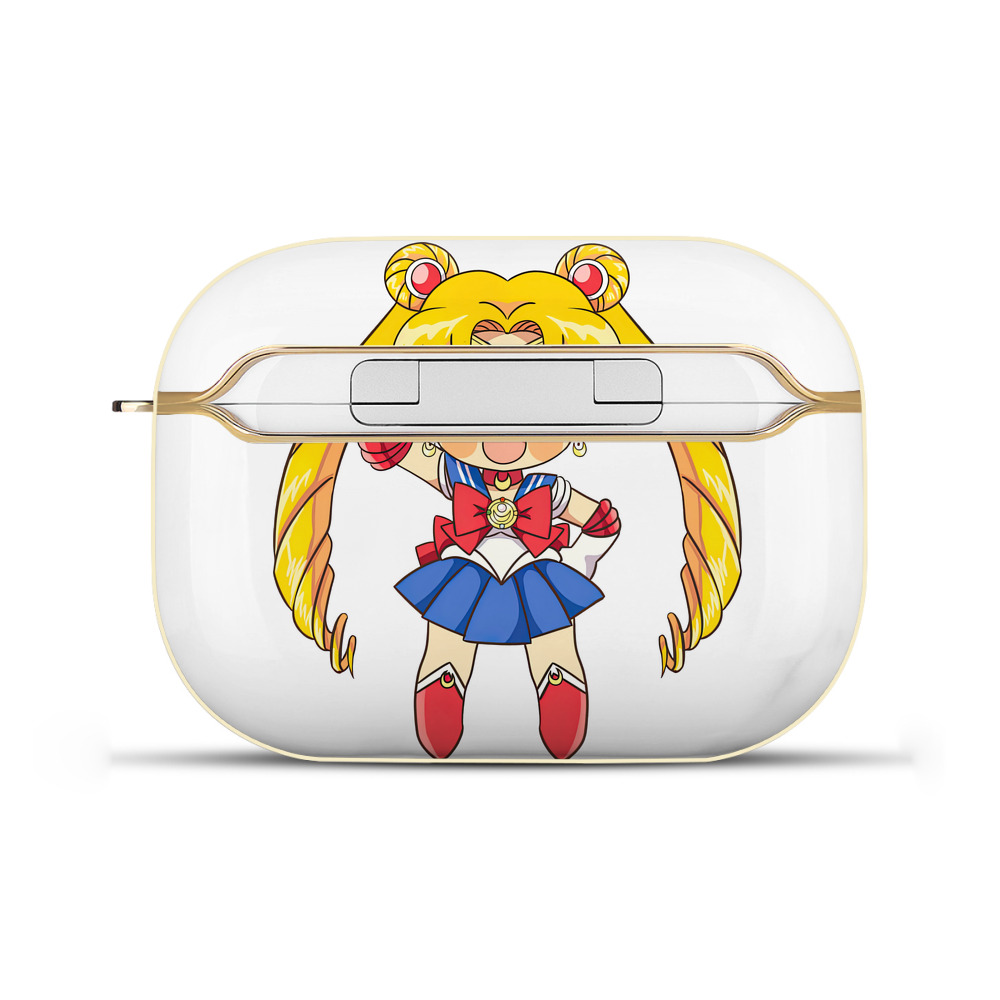 （画像用） 美少女戦士セーラームーン 月野 うさぎ つきの うさぎ Sailor Moon Tsukino Usagi 【AirPods Pro用】ハードシェル保護ケース｜耐衝撃・防指紋・カラビナ付き商品仕様