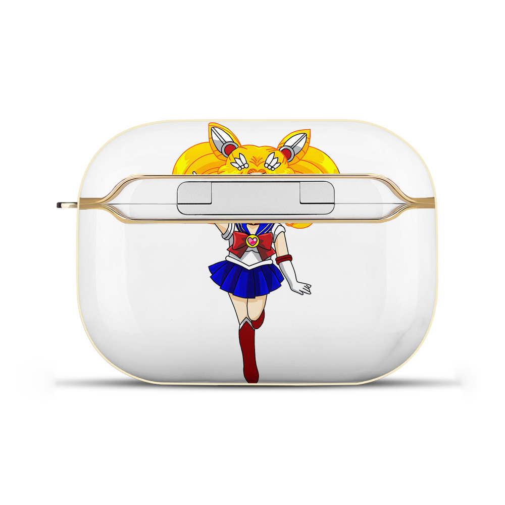 （画像用） 美少女戦士セーラームーン 月野 うさぎ つきの うさぎ Sailor Moon Tsukino Usagi 【AirPods Pro用】ハードシェル保護ケース｜耐衝撃・防指紋・カラビナ付き商品仕様