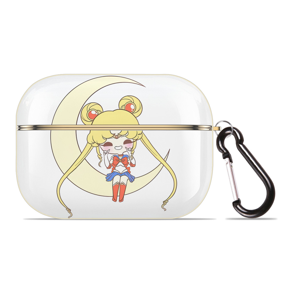 （画像用） 美少女戦士セーラームーン 月野 うさぎ つきの うさぎ Sailor Moon Tsukino Usagi 【AirPods Pro用】ハードシェル保護ケース｜耐衝撃・防指紋・カラビナ付き商品仕様