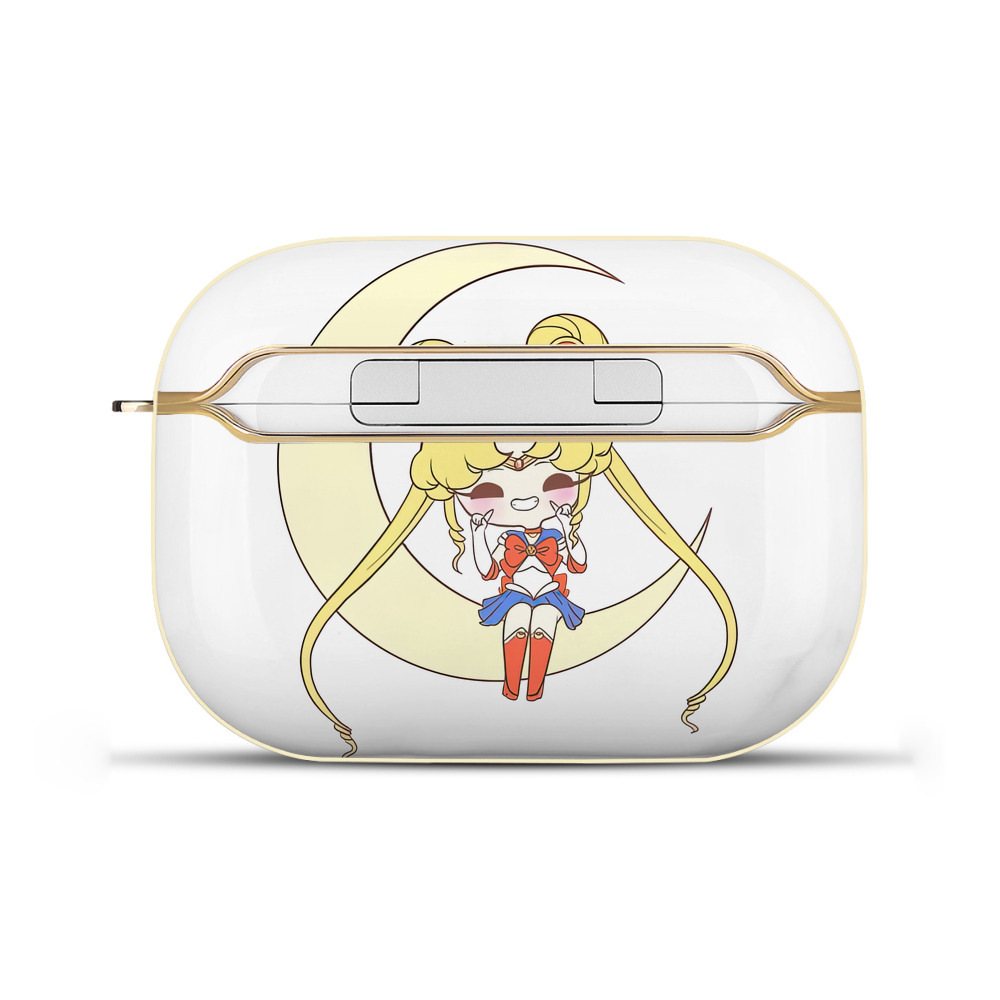 （画像用） 美少女戦士セーラームーン 月野 うさぎ つきの うさぎ Sailor Moon Tsukino Usagi 【AirPods Pro用】ハードシェル保護ケース｜耐衝撃・防指紋・カラビナ付き商品仕様