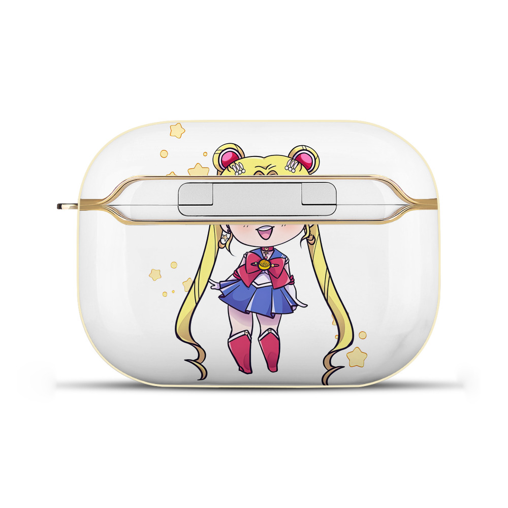（画像用） 美少女戦士セーラームーン 月野 うさぎ つきの うさぎ Sailor Moon Tsukino Usagi 【AirPods Pro用】ハードシェル保護ケース｜耐衝撃・防指紋・カラビナ付き商品仕様