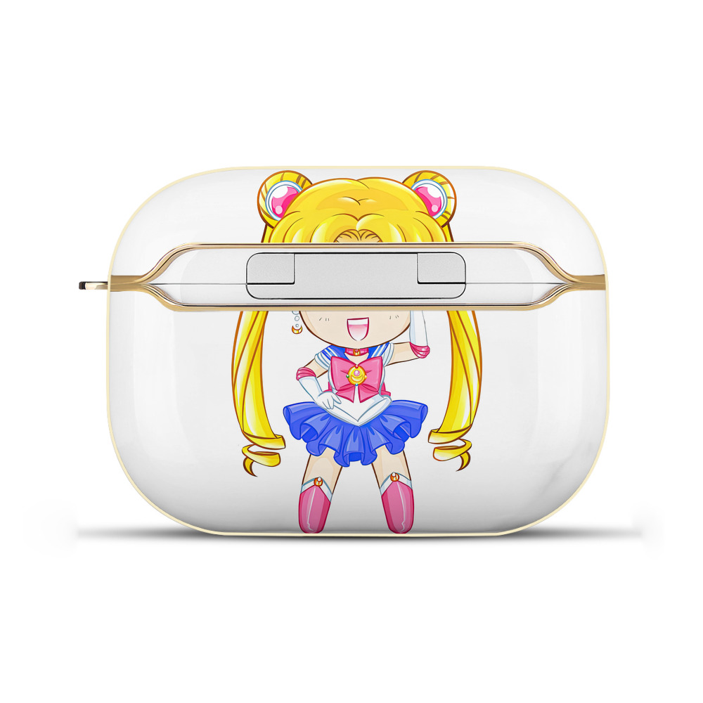 （画像用） 美少女戦士セーラームーン 月野 うさぎ つきの うさぎ Sailor Moon Tsukino Usagi 【AirPods Pro用】ハードシェル保護ケース｜耐衝撃・防指紋・カラビナ付き商品仕様