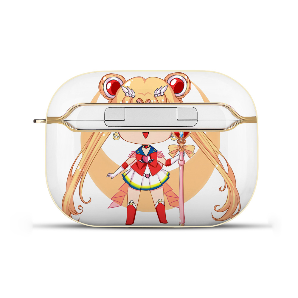 （画像用） 美少女戦士セーラームーン 月野 うさぎ つきの うさぎ Sailor Moon Tsukino Usagi 【AirPods Pro用】ハードシェル保護ケース｜耐衝撃・防指紋・カラビナ付き商品仕様