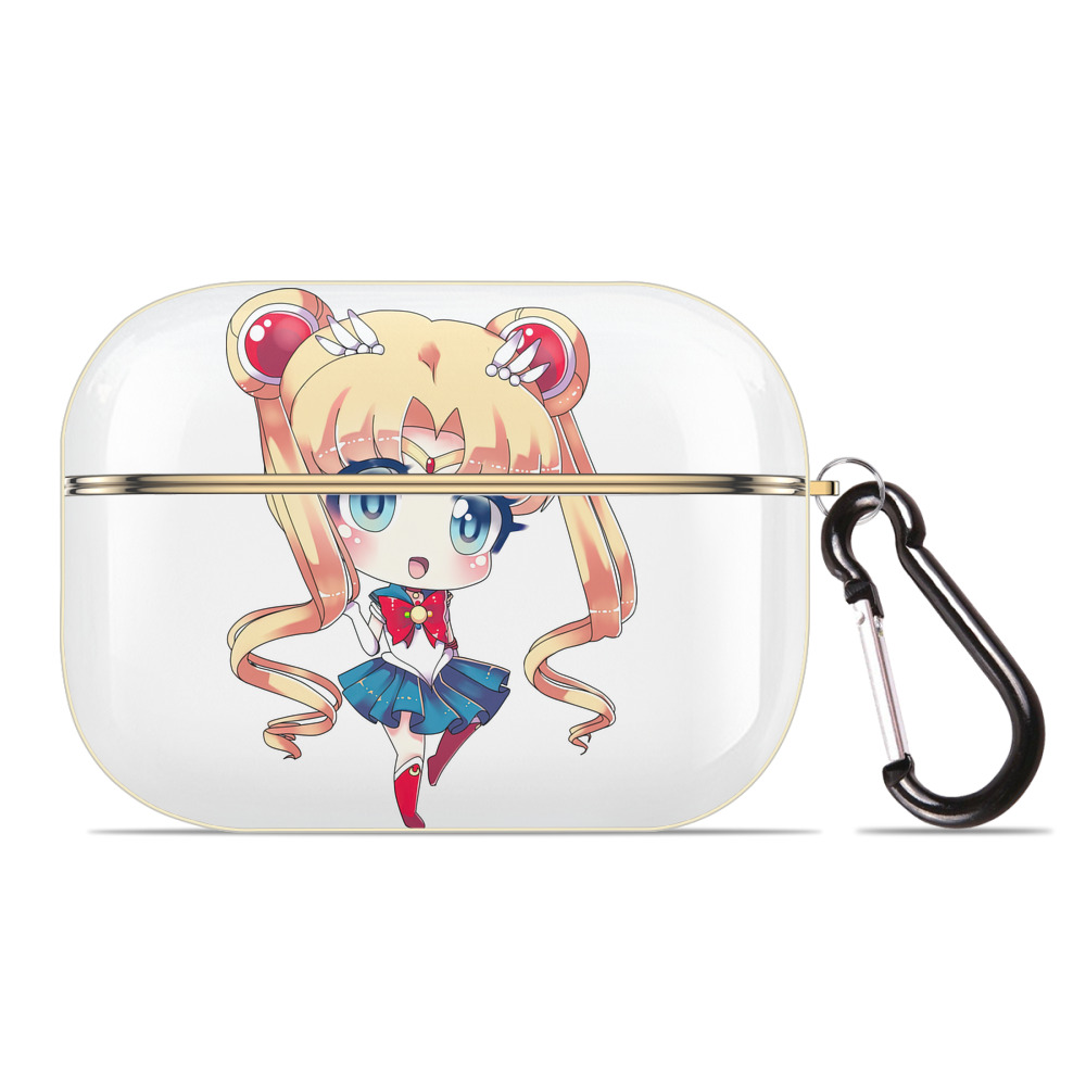 （画像用） 美少女戦士セーラームーン 月野 うさぎ つきの うさぎ Sailor Moon Tsukino Usagi 【AirPods Pro用】ハードシェル保護ケース｜耐衝撃・防指紋・カラビナ付き商品仕様