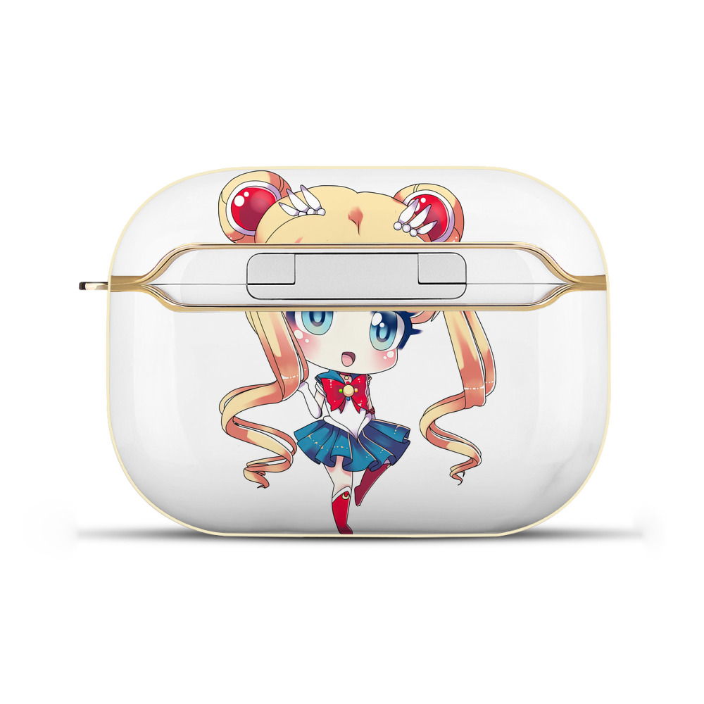 （画像用） 美少女戦士セーラームーン 月野 うさぎ つきの うさぎ Sailor Moon Tsukino Usagi 【AirPods Pro用】ハードシェル保護ケース｜耐衝撃・防指紋・カラビナ付き商品仕様