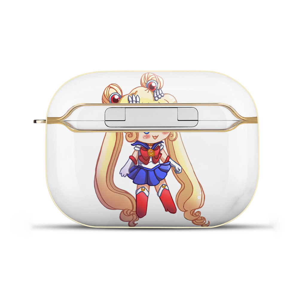 （画像用） 美少女戦士セーラームーン 月野 うさぎ つきの うさぎ Sailor Moon Tsukino Usagi 【AirPods Pro用】ハードシェル保護ケース｜耐衝撃・防指紋・カラビナ付き商品仕様