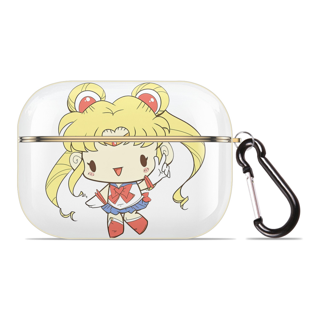 （画像用） 美少女戦士セーラームーン 月野 うさぎ つきの うさぎ Sailor Moon Tsukino Usagi 【AirPods Pro用】ハードシェル保護ケース｜耐衝撃・防指紋・カラビナ付き商品仕様