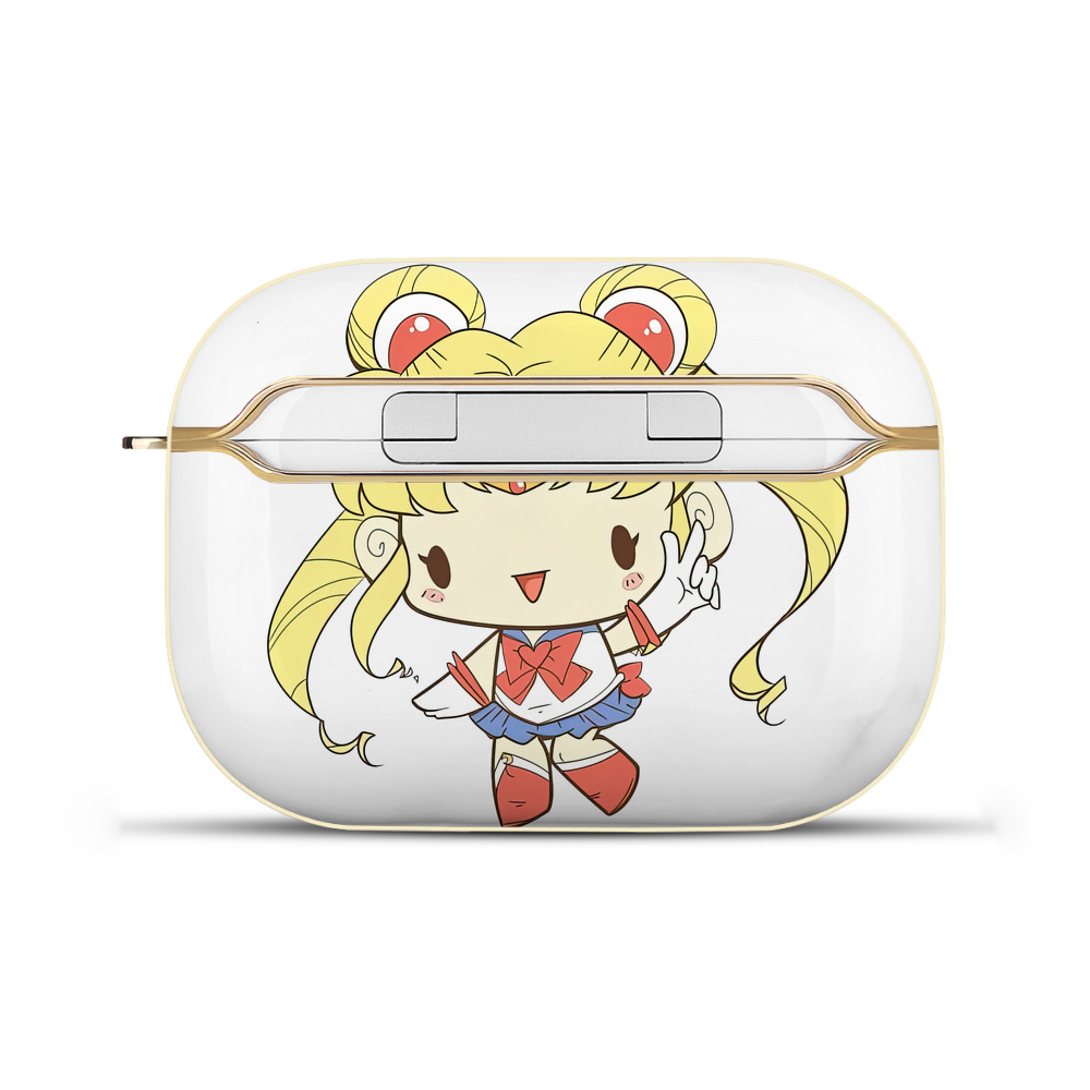 （画像用） 美少女戦士セーラームーン 月野 うさぎ つきの うさぎ Sailor Moon Tsukino Usagi 【AirPods Pro用】ハードシェル保護ケース｜耐衝撃・防指紋・カラビナ付き商品仕様