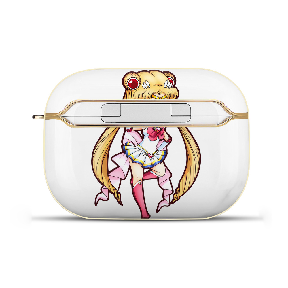 （画像用） 美少女戦士セーラームーン 月野 うさぎ つきの うさぎ Sailor Moon Tsukino Usagi 【AirPods Pro用】ハードシェル保護ケース｜耐衝撃・防指紋・カラビナ付き商品仕様