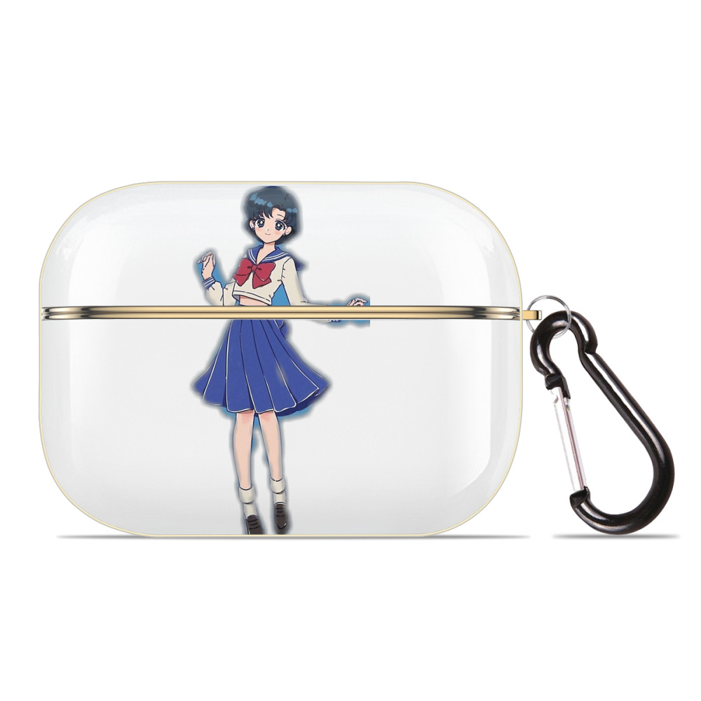 （画像用） 美少女戦士セーラームーン 水野 亜美 みずの あみ Sailor Moon Mizuno Ami 【AirPods Pro用】ハードシェル保護ケース｜耐衝撃・防指紋・カラビナ付き商品仕様
