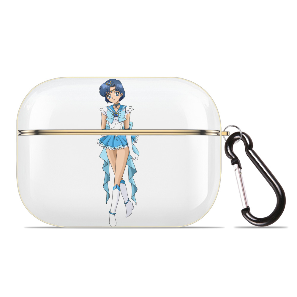 （画像用） 美少女戦士セーラームーン 水野 亜美 みずの あみ Sailor Moon Mizuno Ami 【AirPods Pro用】ハードシェル保護ケース｜耐衝撃・防指紋・カラビナ付き商品仕様