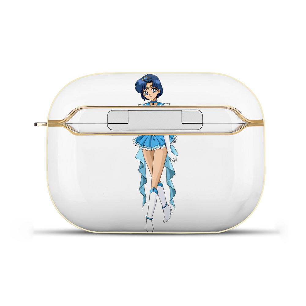 （画像用） 美少女戦士セーラームーン 水野 亜美 みずの あみ Sailor Moon Mizuno Ami 【AirPods Pro用】ハードシェル保護ケース｜耐衝撃・防指紋・カラビナ付き商品仕様