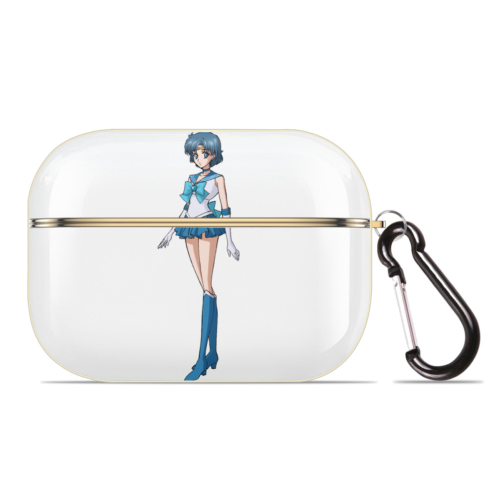 （画像用） 美少女戦士セーラームーン 水野 亜美 みずの あみ Sailor Moon Mizuno Ami 【AirPods Pro用】ハードシェル保護ケース｜耐衝撃・防指紋・カラビナ付き商品仕様