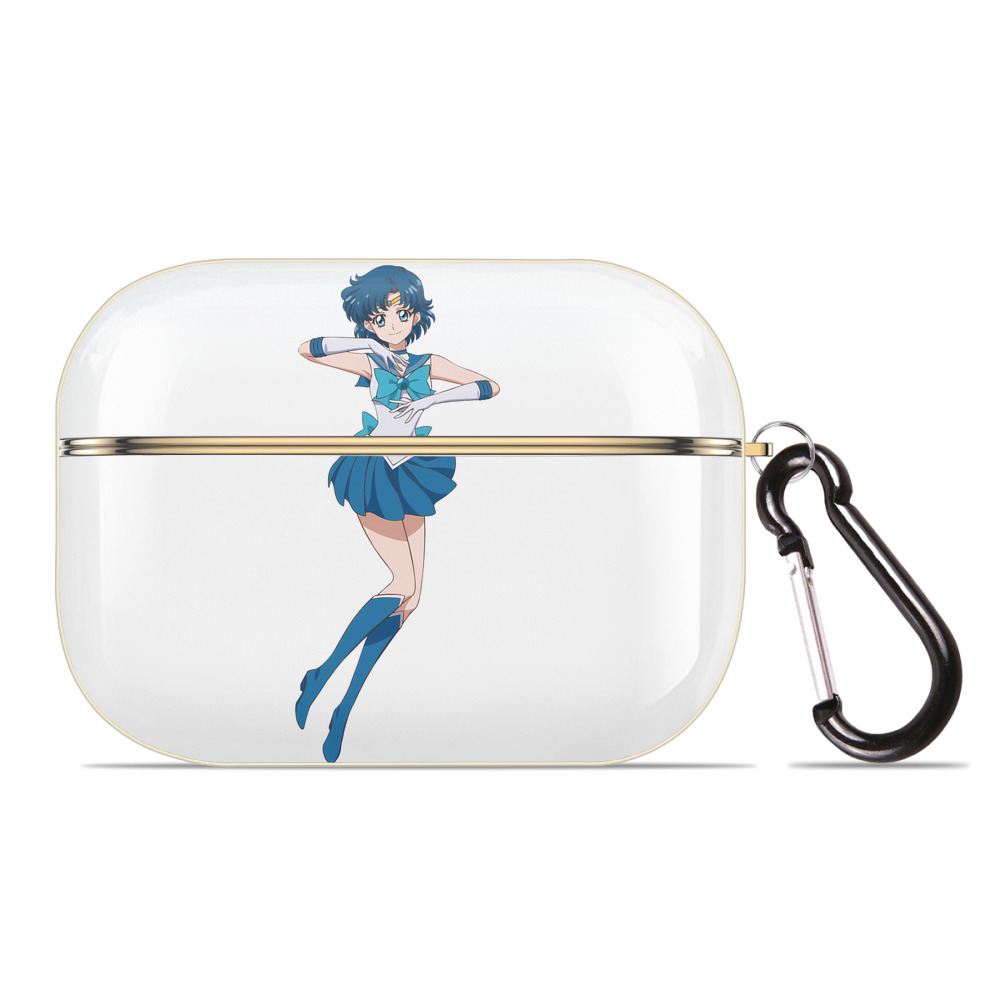（画像用） 美少女戦士セーラームーン 水野 亜美 みずの あみ Sailor Moon Mizuno Ami 【AirPods Pro用】ハードシェル保護ケース｜耐衝撃・防指紋・カラビナ付き商品仕様