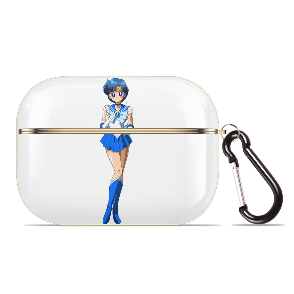 （画像用） 美少女戦士セーラームーン 水野 亜美 みずの あみ Sailor Moon Mizuno Ami 【AirPods Pro用】ハードシェル保護ケース｜耐衝撃・防指紋・カラビナ付き商品仕様