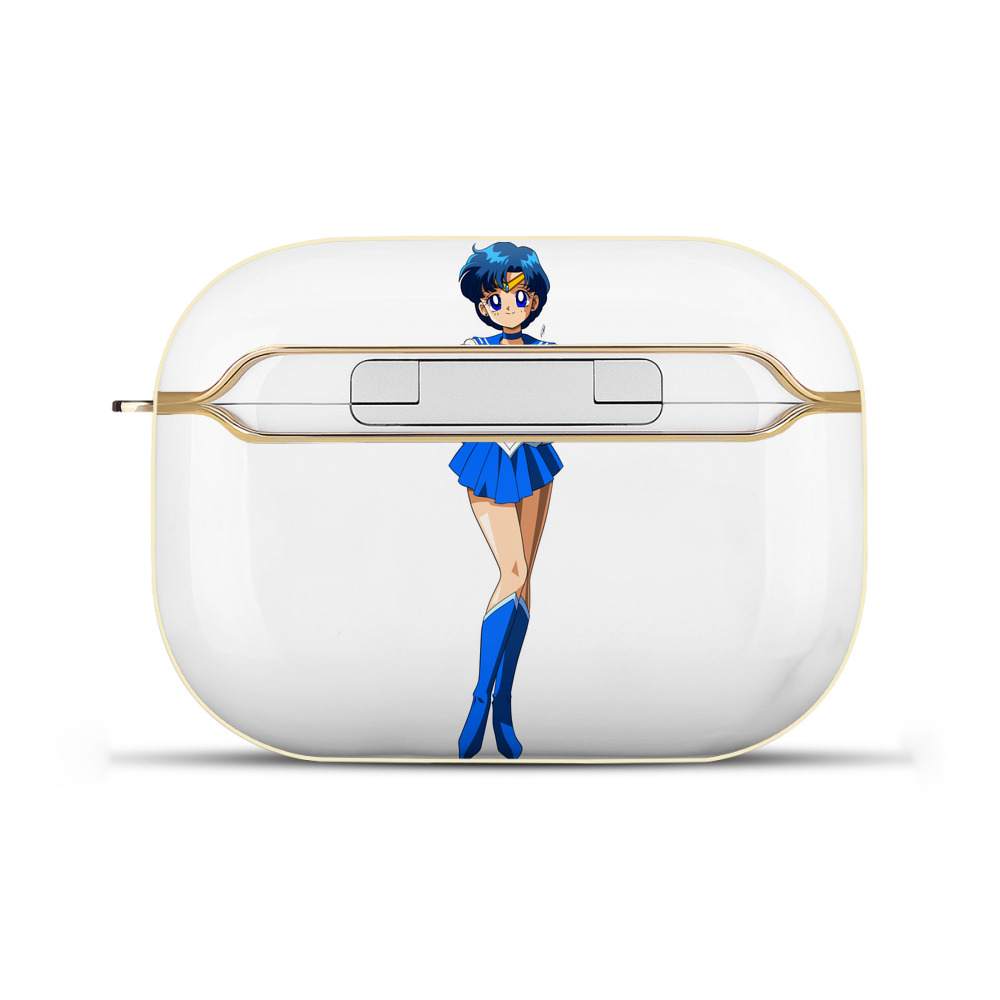 （画像用） 美少女戦士セーラームーン 水野 亜美 みずの あみ Sailor Moon Mizuno Ami 【AirPods Pro用】ハードシェル保護ケース｜耐衝撃・防指紋・カラビナ付き商品仕様