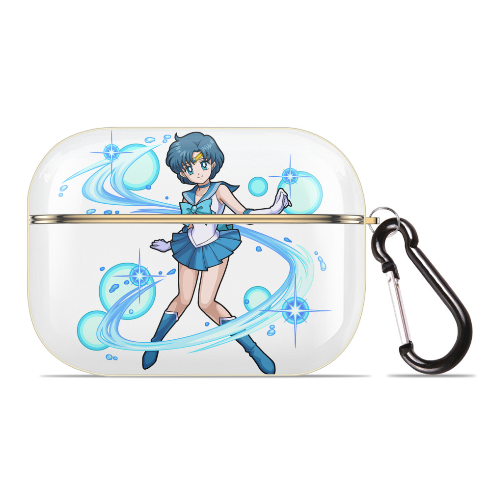 （画像用） 美少女戦士セーラームーン 水野 亜美 みずの あみ Sailor Moon Mizuno Ami 【AirPods Pro用】ハードシェル保護ケース｜耐衝撃・防指紋・カラビナ付き商品仕様
