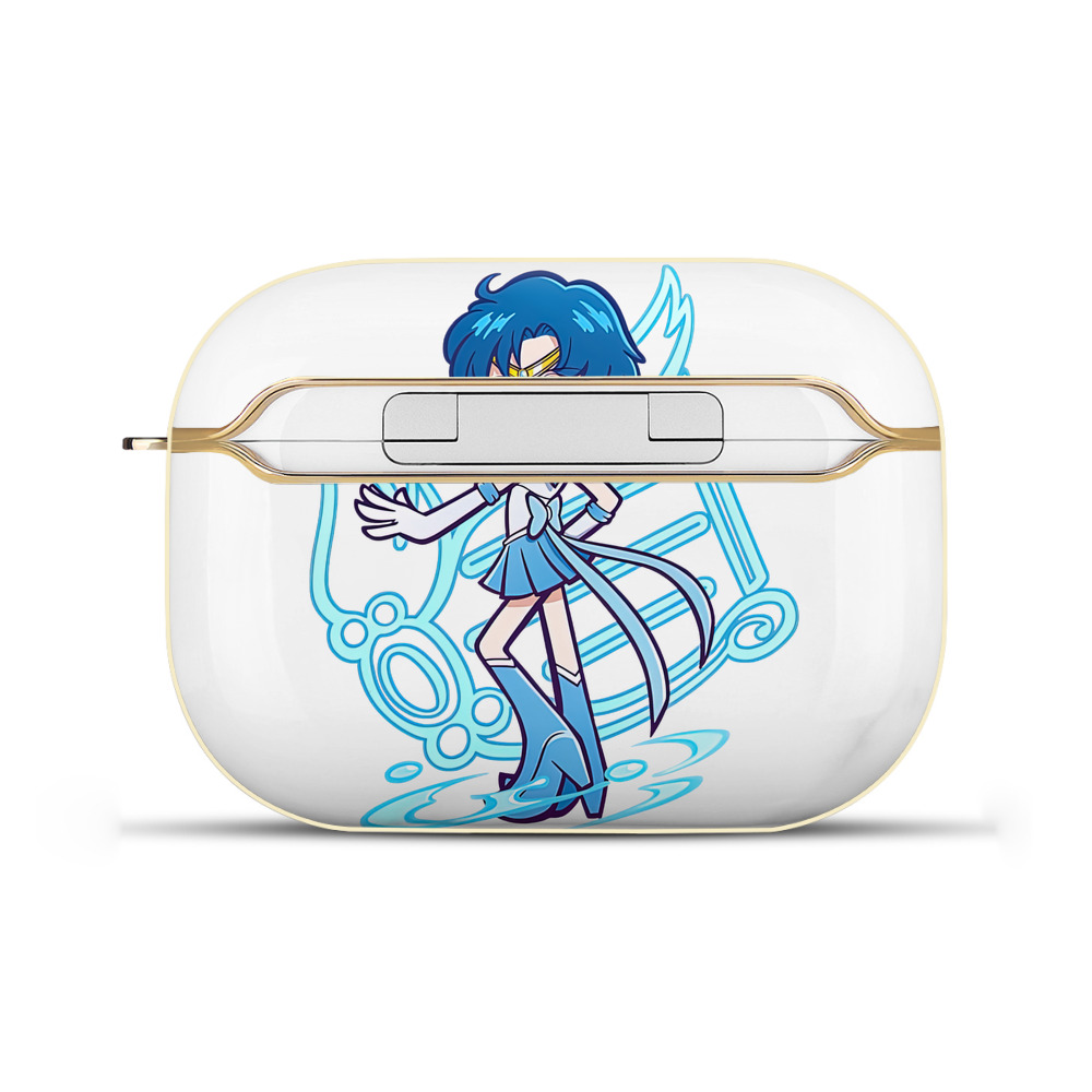 （画像用） 美少女戦士セーラームーン 水野 亜美 みずの あみ Sailor Moon Mizuno Ami 【AirPods Pro用】ハードシェル保護ケース｜耐衝撃・防指紋・カラビナ付き商品仕様