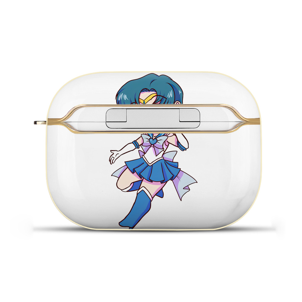 （画像用） 美少女戦士セーラームーン 水野 亜美 みずの あみ Sailor Moon Mizuno Ami 【AirPods Pro用】ハードシェル保護ケース｜耐衝撃・防指紋・カラビナ付き商品仕様