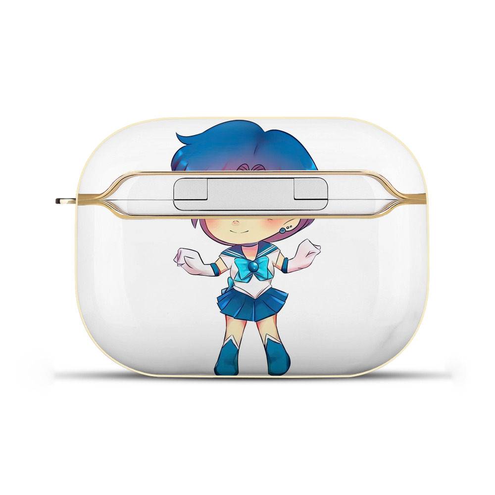 （画像用） 美少女戦士セーラームーン 水野 亜美 みずの あみ Sailor Moon Mizuno Ami 【AirPods Pro用】ハードシェル保護ケース｜耐衝撃・防指紋・カラビナ付き商品仕様