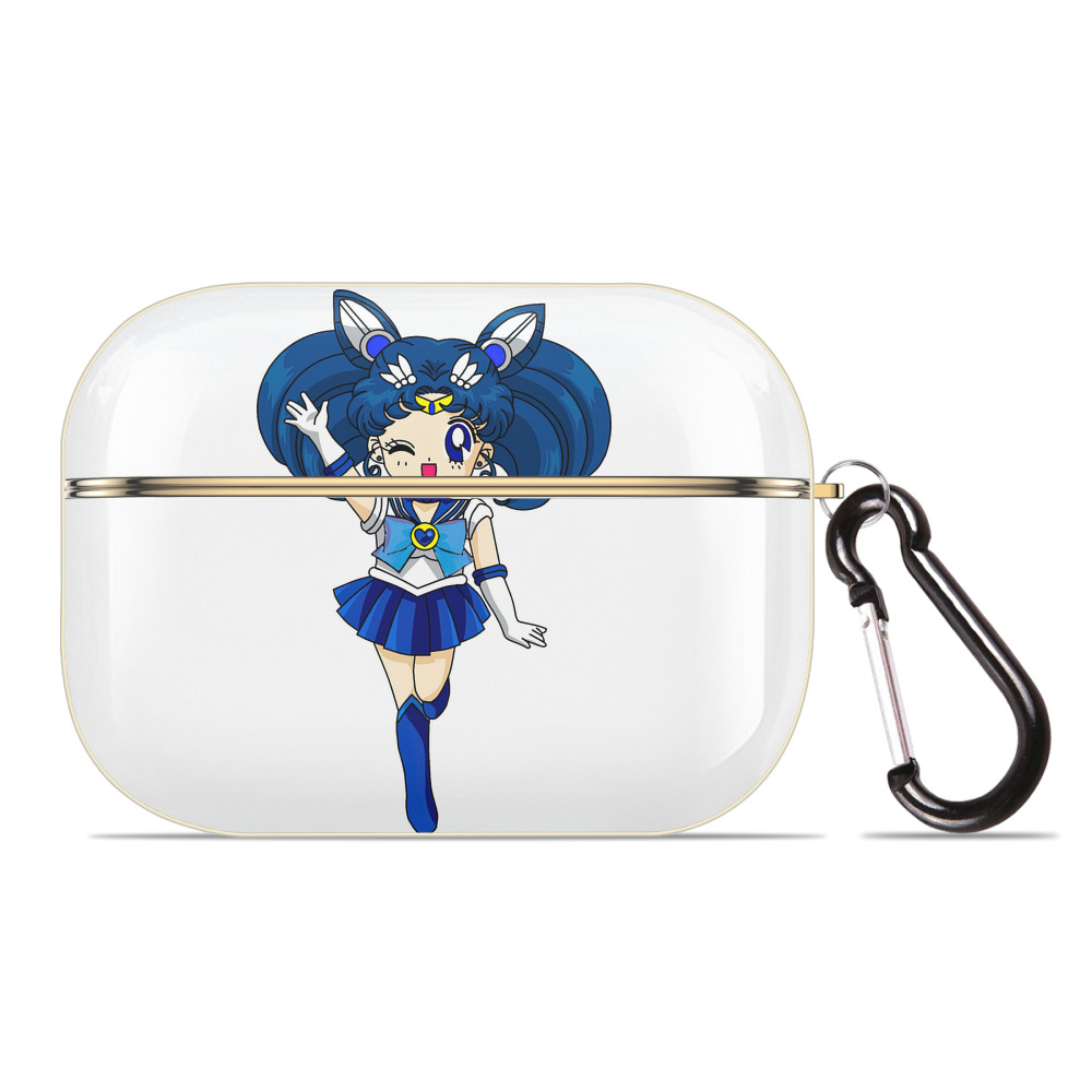 （画像用） 美少女戦士セーラームーン 水野 亜美 みずの あみ Sailor Moon Mizuno Ami 【AirPods Pro用】ハードシェル保護ケース｜耐衝撃・防指紋・カラビナ付き商品仕様