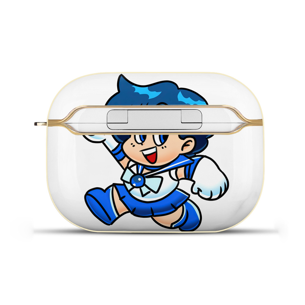（画像用） 美少女戦士セーラームーン 水野 亜美 みずの あみ Sailor Moon Mizuno Ami 【AirPods Pro用】ハードシェル保護ケース｜耐衝撃・防指紋・カラビナ付き商品仕様