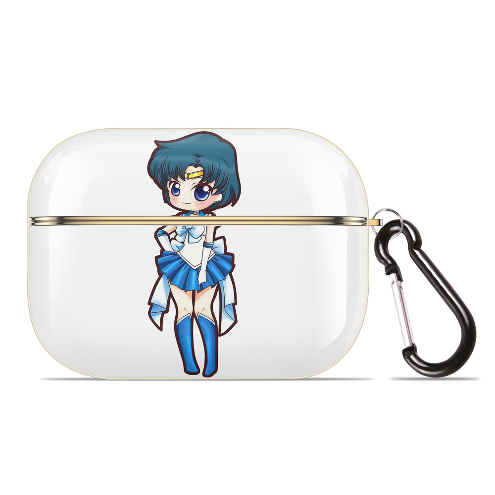 （画像用） 美少女戦士セーラームーン 水野 亜美 みずの あみ Sailor Moon Mizuno Ami 【AirPods Pro用】ハードシェル保護ケース｜耐衝撃・防指紋・カラビナ付き商品仕様