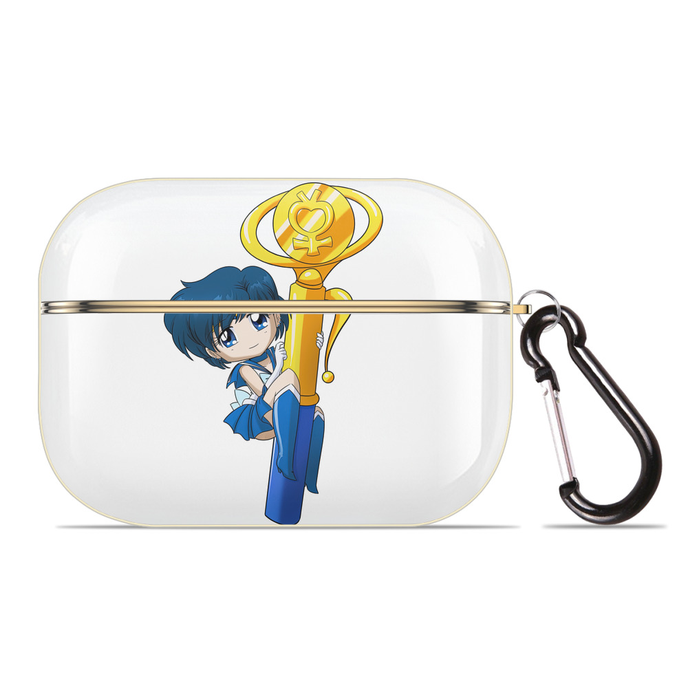 （画像用） 美少女戦士セーラームーン 水野 亜美 みずの あみ Sailor Moon Mizuno Ami 【AirPods Pro用】ハードシェル保護ケース｜耐衝撃・防指紋・カラビナ付き商品仕様