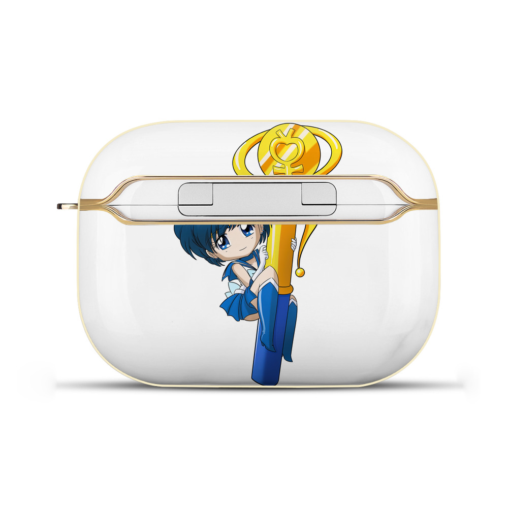（画像用） 美少女戦士セーラームーン 水野 亜美 みずの あみ Sailor Moon Mizuno Ami 【AirPods Pro用】ハードシェル保護ケース｜耐衝撃・防指紋・カラビナ付き商品仕様