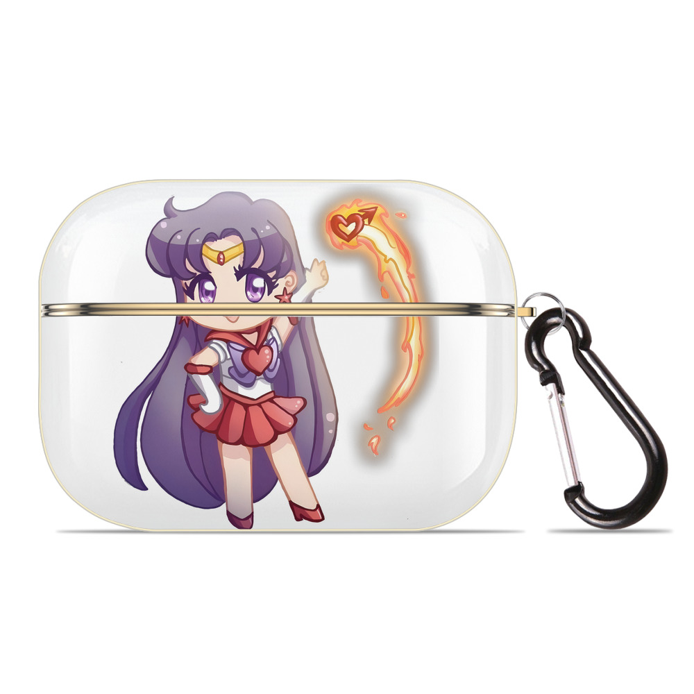 （画像用） 美少女戦士セーラームーン 火野レイ ひの レイ Sailor Moon Hino Rei （セーラーマーズ,Sailor Mars） 【AirPods Pro用】ハードシェル保護ケース｜耐衝撃・防指紋・カラビナ付き商品仕様