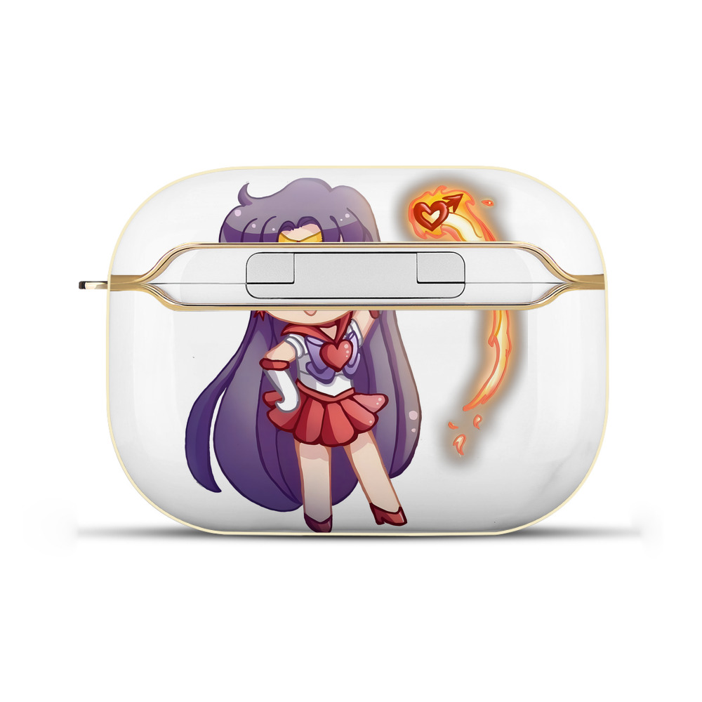 （画像用） 美少女戦士セーラームーン 火野レイ ひの レイ Sailor Moon Hino Rei （セーラーマーズ,Sailor Mars） 【AirPods Pro用】ハードシェル保護ケース｜耐衝撃・防指紋・カラビナ付き商品仕様