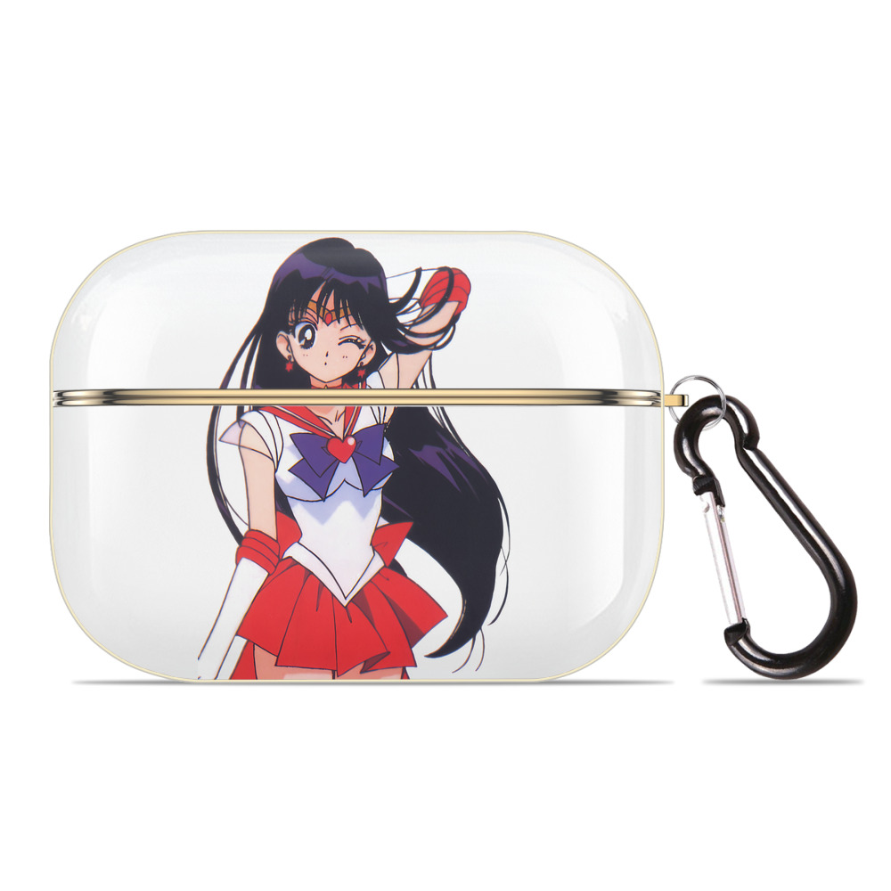 （画像用） 美少女戦士セーラームーン 火野レイ ひの レイ Sailor Moon Hino Rei （セーラーマーズ,Sailor Mars） 【AirPods Pro用】ハードシェル保護ケース｜耐衝撃・防指紋・カラビナ付き商品仕様
