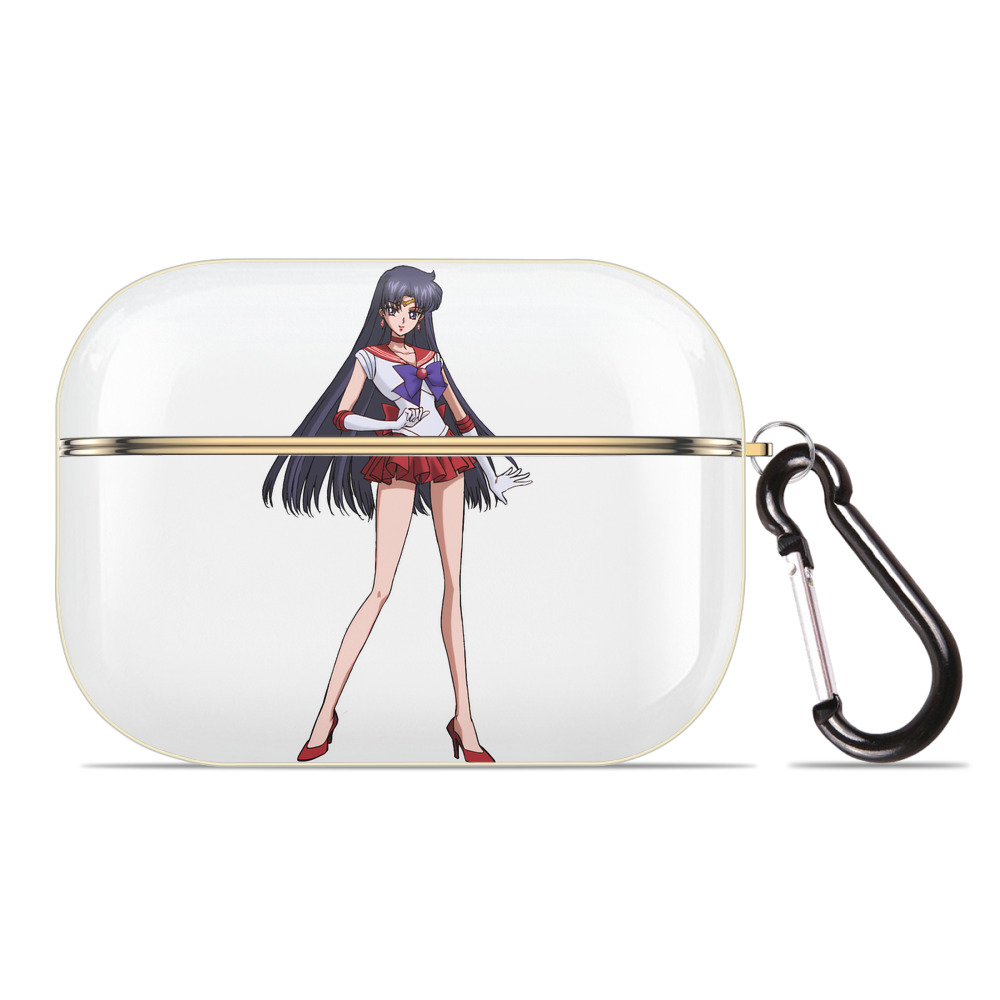 （画像用） 美少女戦士セーラームーン 火野レイ ひの レイ Sailor Moon Hino Rei （セーラーマーズ,Sailor Mars） 【AirPods Pro用】ハードシェル保護ケース｜耐衝撃・防指紋・カラビナ付き商品仕様