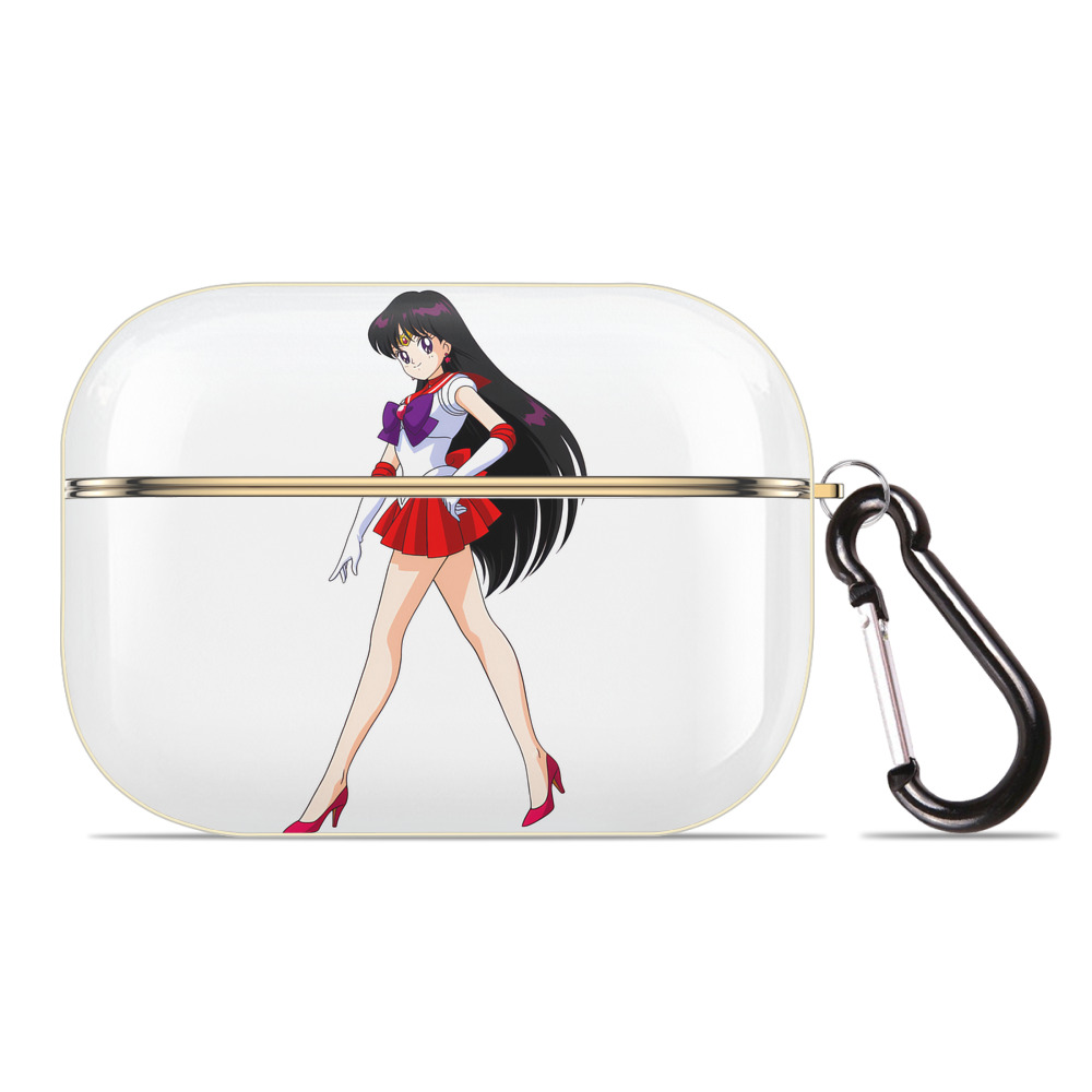 （画像用） 美少女戦士セーラームーン 火野レイ ひの レイ Sailor Moon Hino Rei （セーラーマーズ,Sailor Mars） 【AirPods Pro用】ハードシェル保護ケース｜耐衝撃・防指紋・カラビナ付き商品仕様