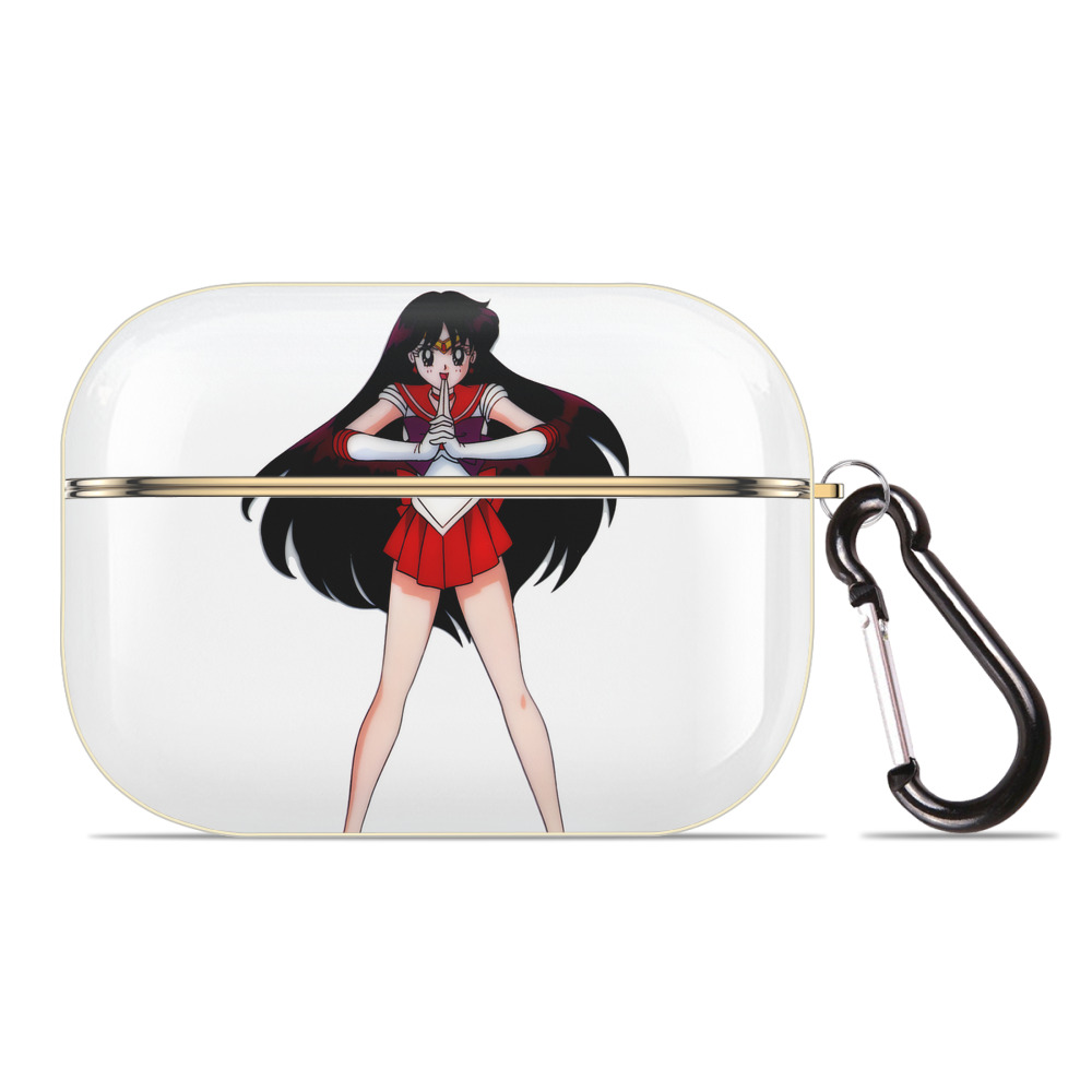 （画像用） 美少女戦士セーラームーン 火野レイ ひの レイ Sailor Moon Hino Rei （セーラーマーズ,Sailor Mars） 【AirPods Pro用】ハードシェル保護ケース｜耐衝撃・防指紋・カラビナ付き商品仕様