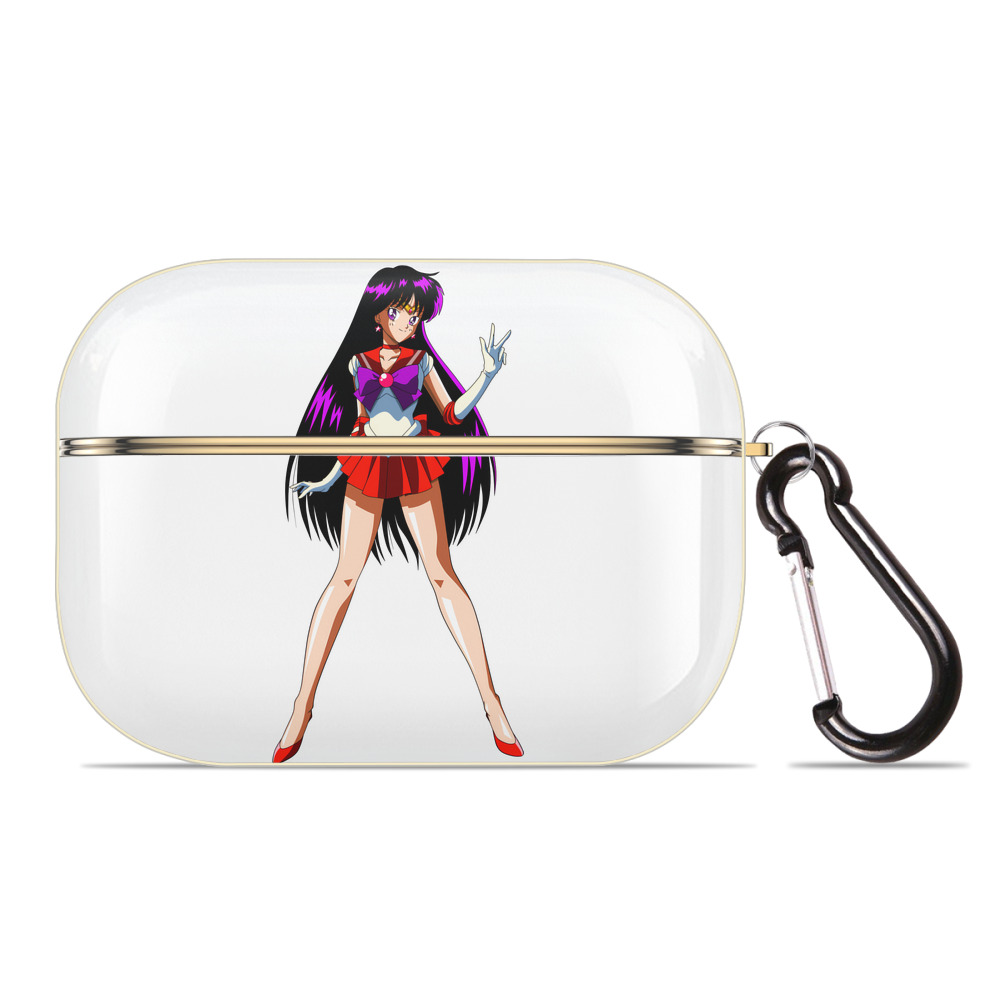 （画像用） 美少女戦士セーラームーン 火野レイ ひの レイ Sailor Moon Hino Rei （セーラーマーズ,Sailor Mars） 【AirPods Pro用】ハードシェル保護ケース｜耐衝撃・防指紋・カラビナ付き商品仕様