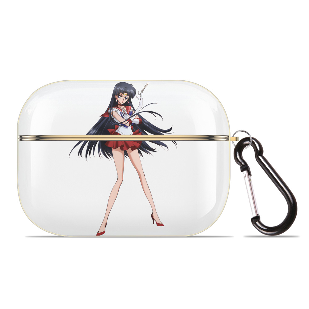 （画像用） 美少女戦士セーラームーン 火野レイ ひの レイ Sailor Moon Hino Rei （セーラーマーズ,Sailor Mars） 【AirPods Pro用】ハードシェル保護ケース｜耐衝撃・防指紋・カラビナ付き商品仕様