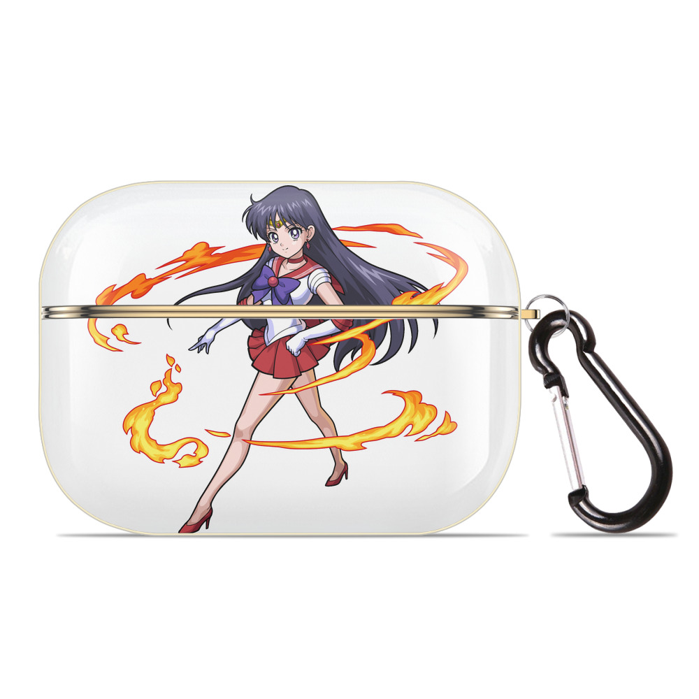 （画像用） 美少女戦士セーラームーン 火野レイ ひの レイ Sailor Moon Hino Rei （セーラーマーズ,Sailor Mars） 【AirPods Pro用】ハードシェル保護ケース｜耐衝撃・防指紋・カラビナ付き商品仕様