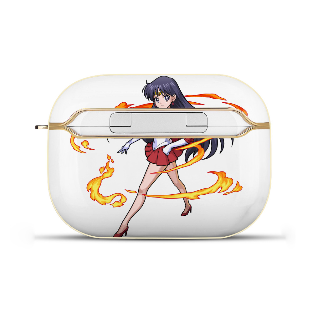 （画像用） 美少女戦士セーラームーン 火野レイ ひの レイ Sailor Moon Hino Rei （セーラーマーズ,Sailor Mars） 【AirPods Pro用】ハードシェル保護ケース｜耐衝撃・防指紋・カラビナ付き商品仕様