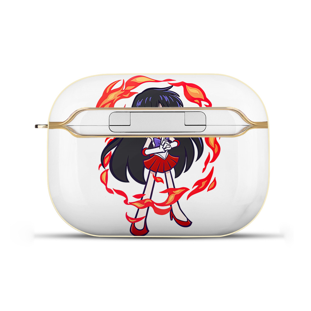 （画像用） 美少女戦士セーラームーン 火野レイ ひの レイ Sailor Moon Hino Rei （セーラーマーズ,Sailor Mars） 【AirPods Pro用】ハードシェル保護ケース｜耐衝撃・防指紋・カラビナ付き商品仕様