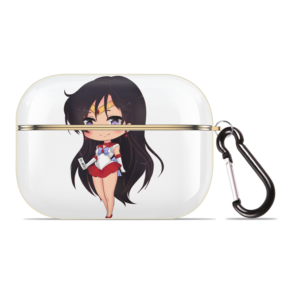 （画像用） 美少女戦士セーラームーン 火野レイ ひの レイ Sailor Moon Hino Rei （セーラーマーズ,Sailor Mars） 【AirPods Pro用】ハードシェル保護ケース｜耐衝撃・防指紋・カラビナ付き商品仕様