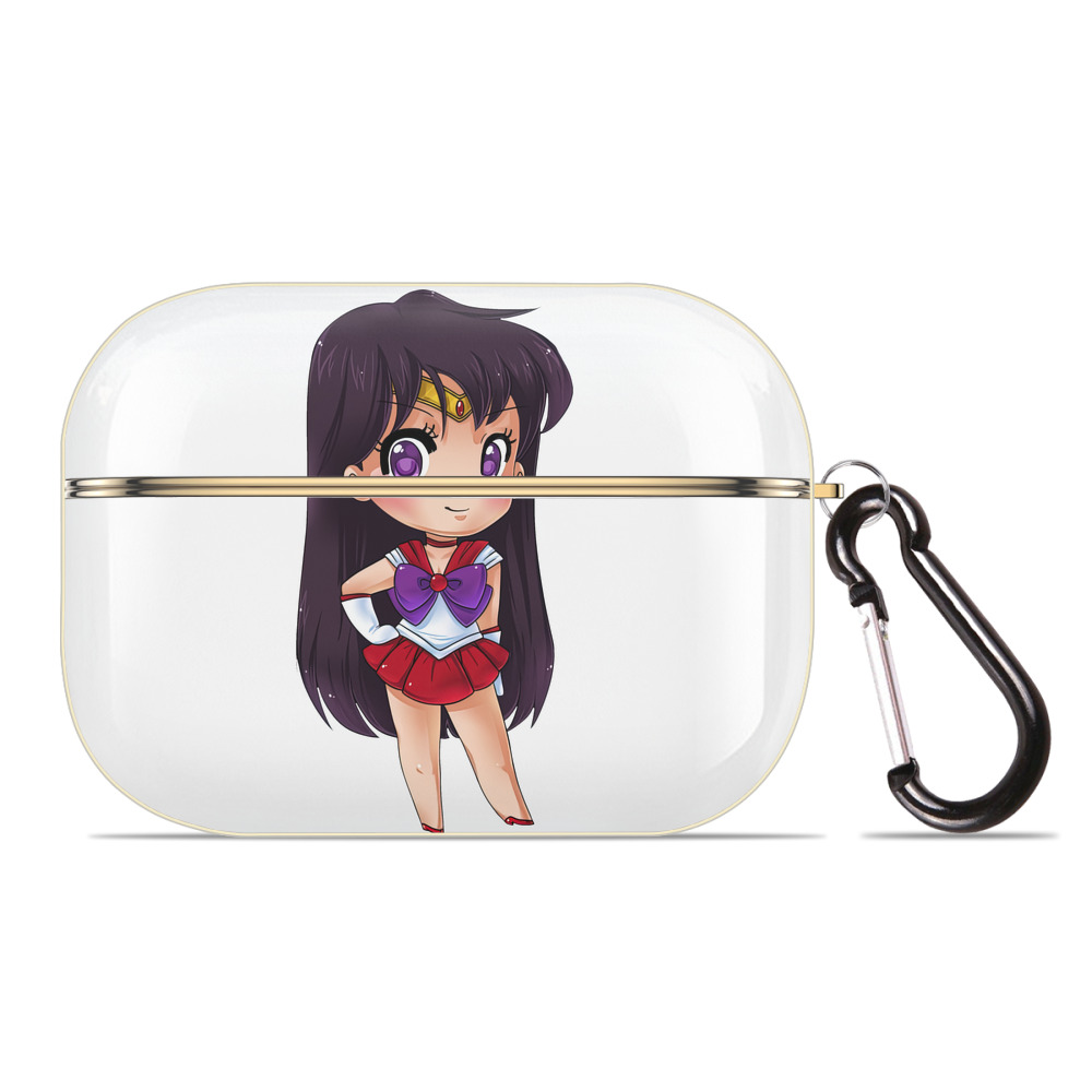 （画像用） 美少女戦士セーラームーン 火野レイ ひの レイ Sailor Moon Hino Rei （セーラーマーズ,Sailor Mars） 【AirPods Pro用】ハードシェル保護ケース｜耐衝撃・防指紋・カラビナ付き商品仕様