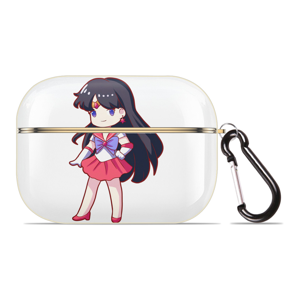 （画像用） 美少女戦士セーラームーン 火野レイ ひの レイ Sailor Moon Hino Rei （セーラーマーズ,Sailor Mars） 【AirPods Pro用】ハードシェル保護ケース｜耐衝撃・防指紋・カラビナ付き商品仕様