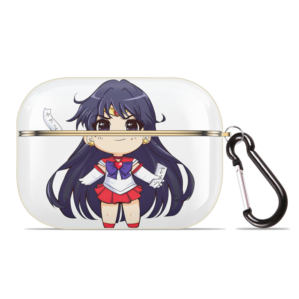 （画像用） 美少女戦士セーラームーン 火野レイ ひの レイ Sailor Moon Hino Rei （セーラーマーズ,Sailor Mars） 【AirPods Pro用】ハードシェル保護ケース｜耐衝撃・防指紋・カラビナ付き商品仕様