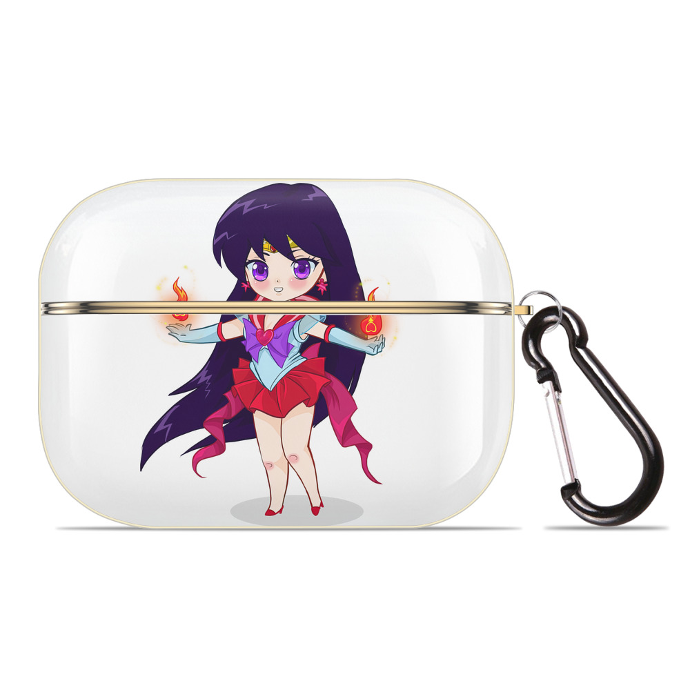 （画像用） 美少女戦士セーラームーン 火野レイ ひの レイ Sailor Moon Hino Rei （セーラーマーズ,Sailor Mars） 【AirPods Pro用】ハードシェル保護ケース｜耐衝撃・防指紋・カラビナ付き商品仕様