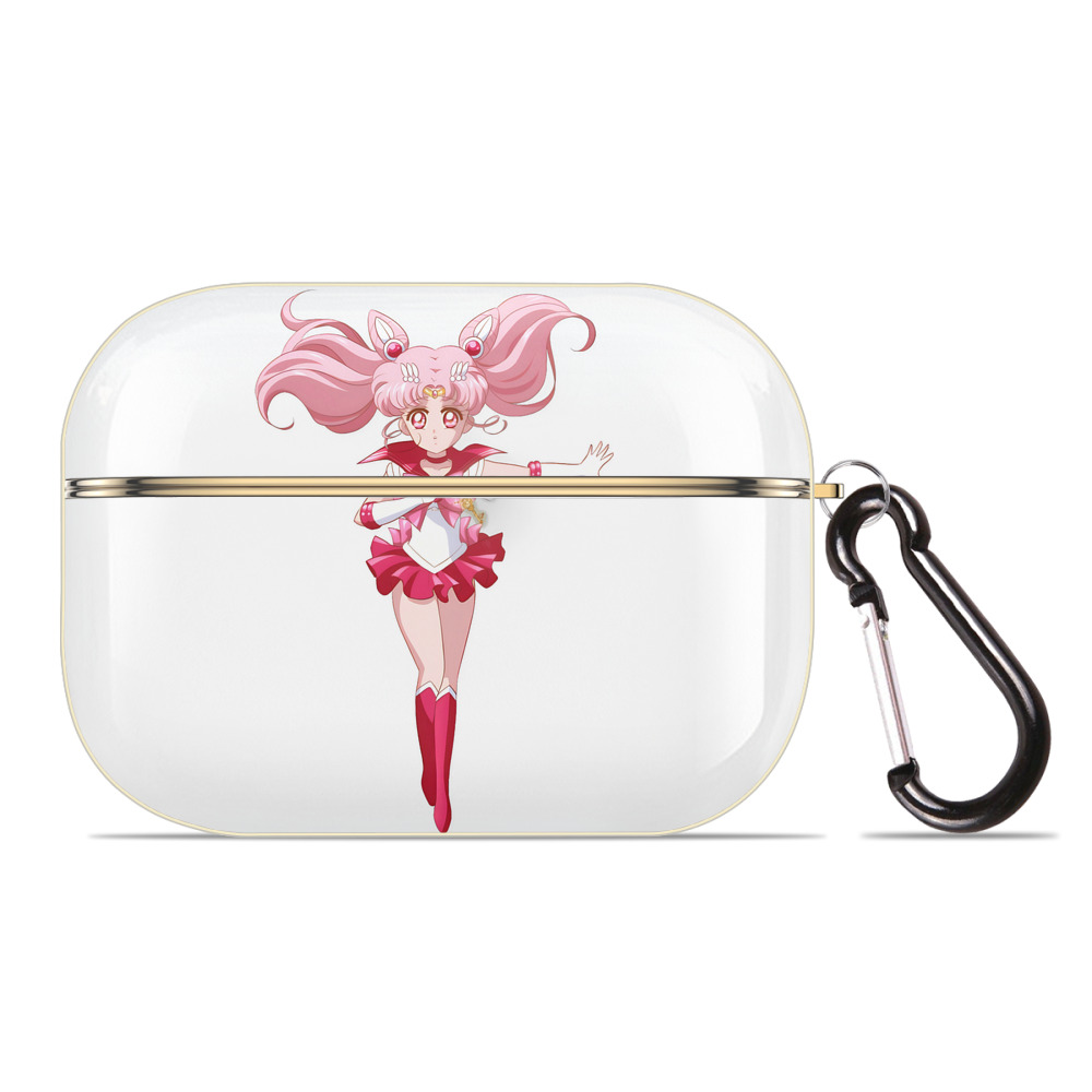 （画像用） 美少女戦士セーラームーン ちびうさ Sailor Moon Chibiusa Tsukino Usagi Small Lady Serenity 【AirPods Pro用】ハードシェル保護ケース｜耐衝撃・防指紋・カラビナ付き商品仕様