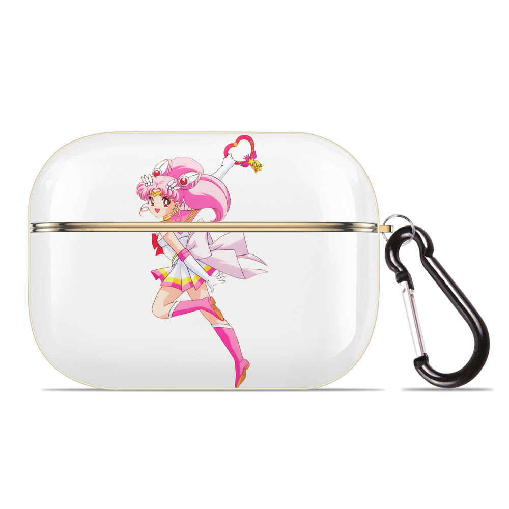 （画像用） 美少女戦士セーラームーン ちびうさ Sailor Moon Chibiusa Tsukino Usagi Small Lady Serenity 【AirPods Pro用】ハードシェル保護ケース｜耐衝撃・防指紋・カラビナ付き商品仕様